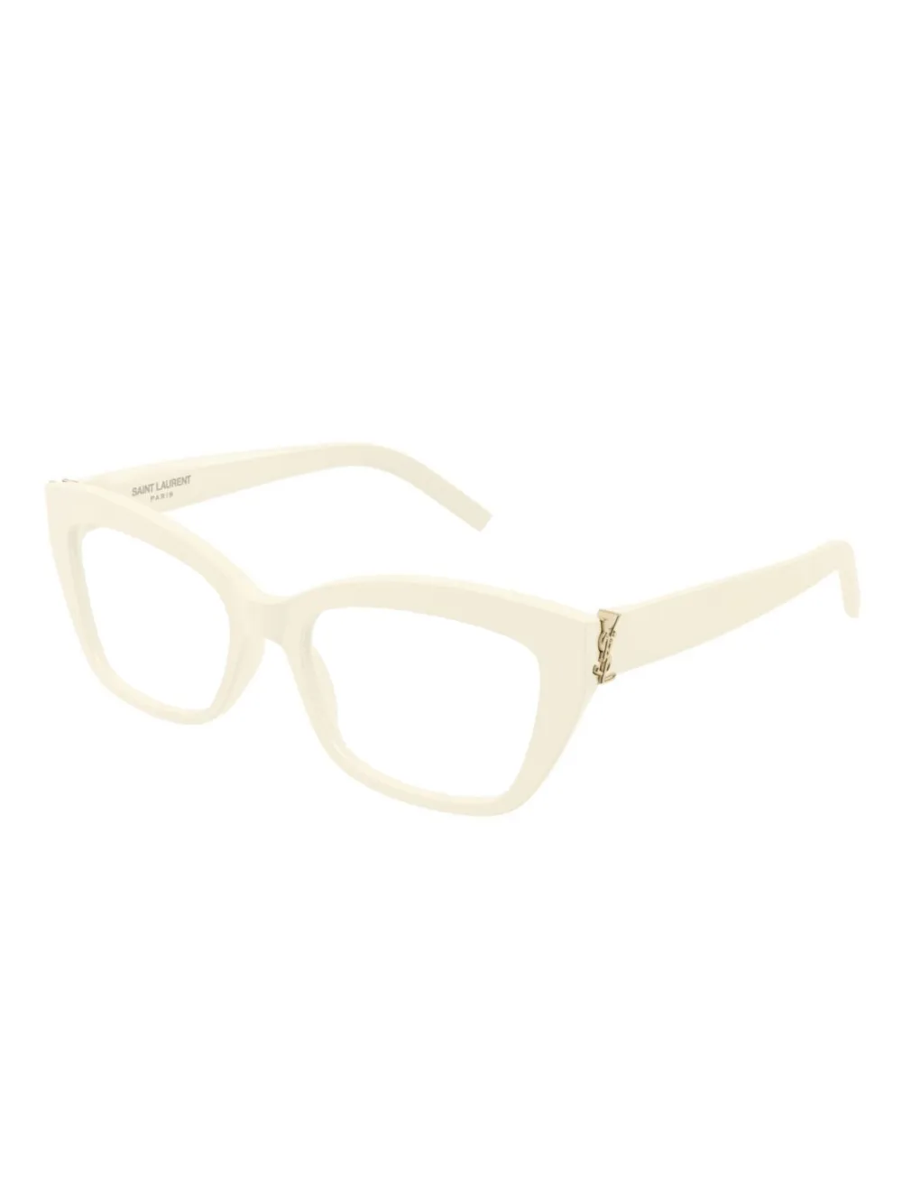 Saint Laurent Eyewear Bril met logoplakkaat - Beige