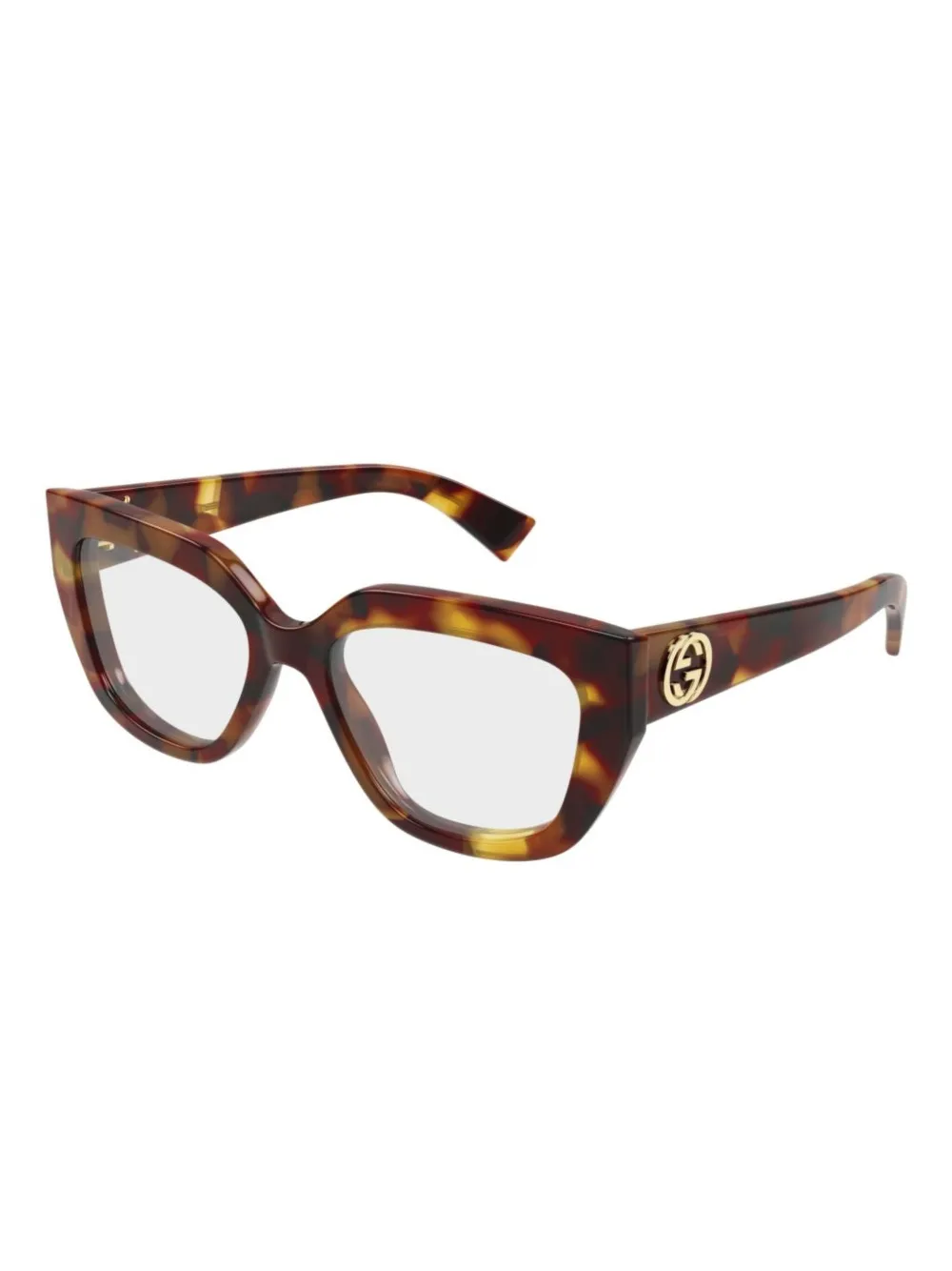 Gucci Eyewear Interlocking G bril - Bruin