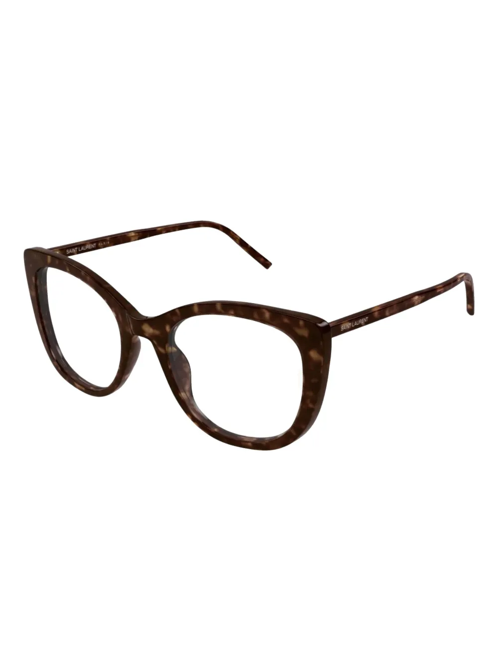 Saint Laurent Eyewear Bril met logoprint - Bruin