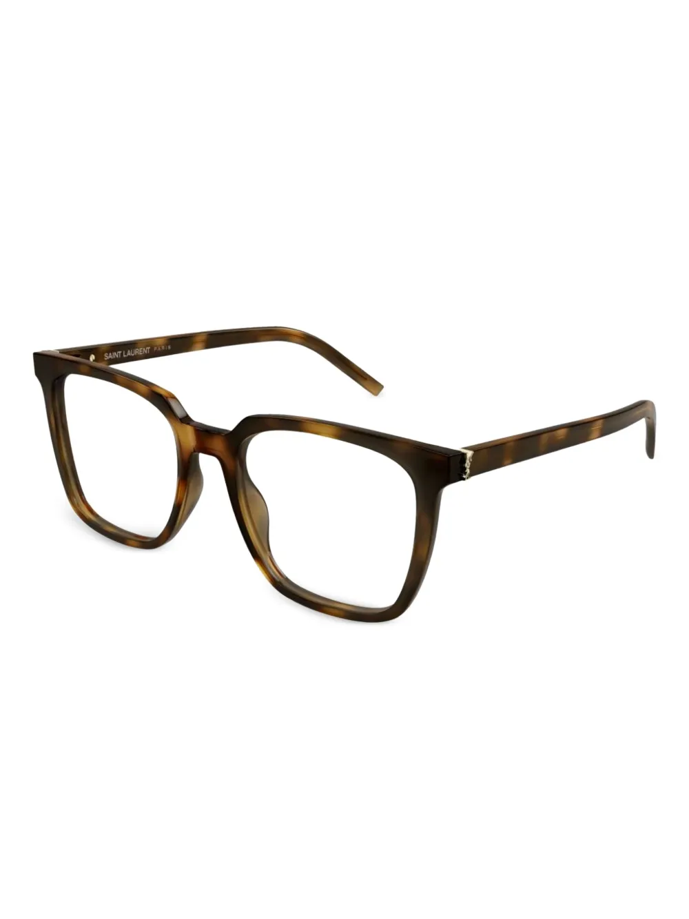 Saint Laurent Eyewear Bril met logoplakkaat - Bruin