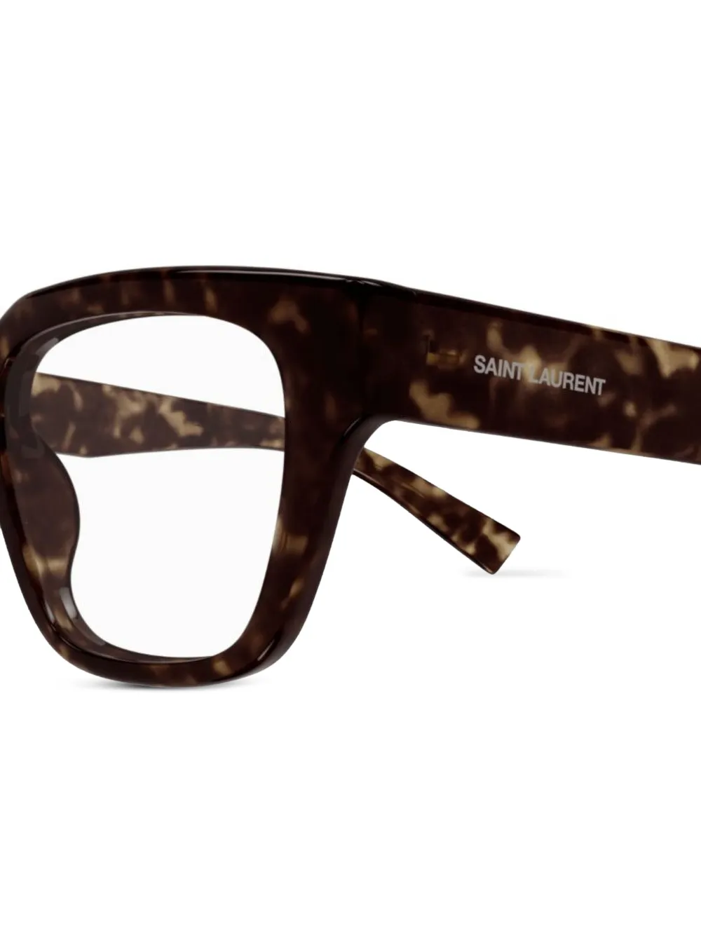 Saint Laurent Eyewear Bril met vierkant montuur Bruin