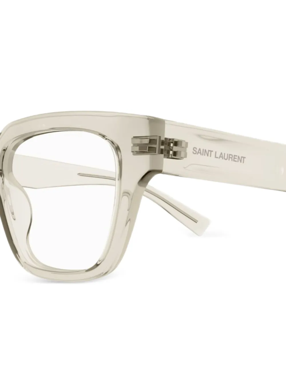 Saint Laurent Eyewear Bril met vierkant montuur Wit