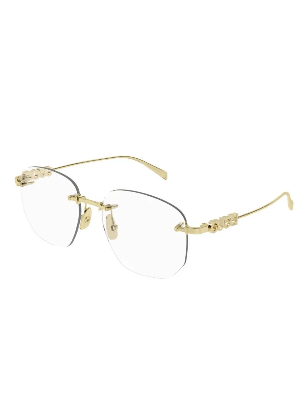 Gucci Eyewear geometric-frame glasses - Goud