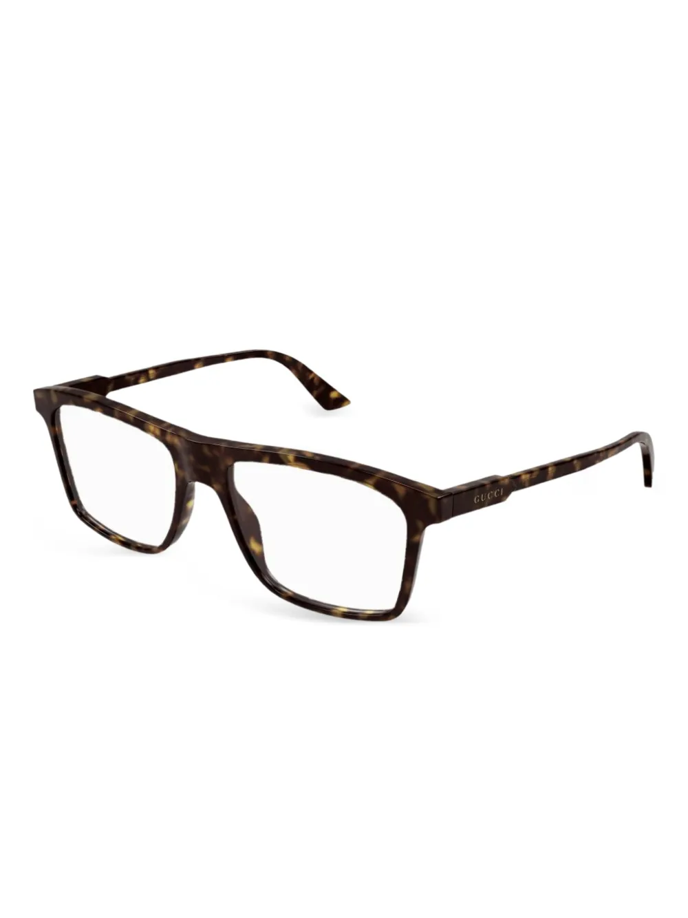 Gucci Eyewear Bril met logoprint - Bruin