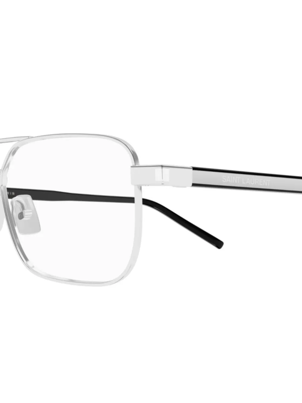Saint Laurent Eyewear Bril met vierkant montuur Zilver