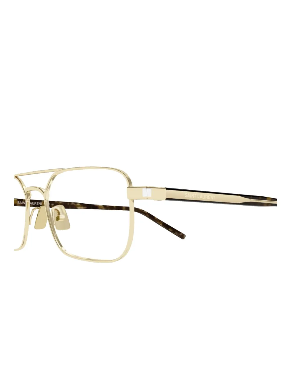 Saint Laurent Eyewear Bril met rechthoekig montuur Goud