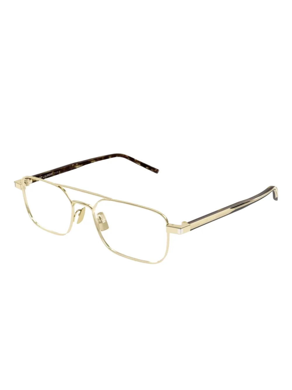 Saint Laurent Eyewear Bril met rechthoekig montuur - Goud