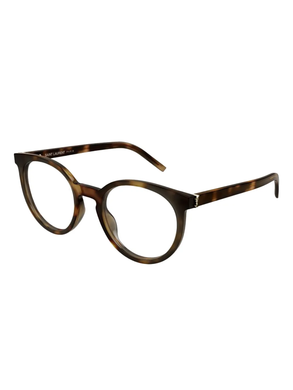 Saint Laurent Round-frame Glasses In Brown