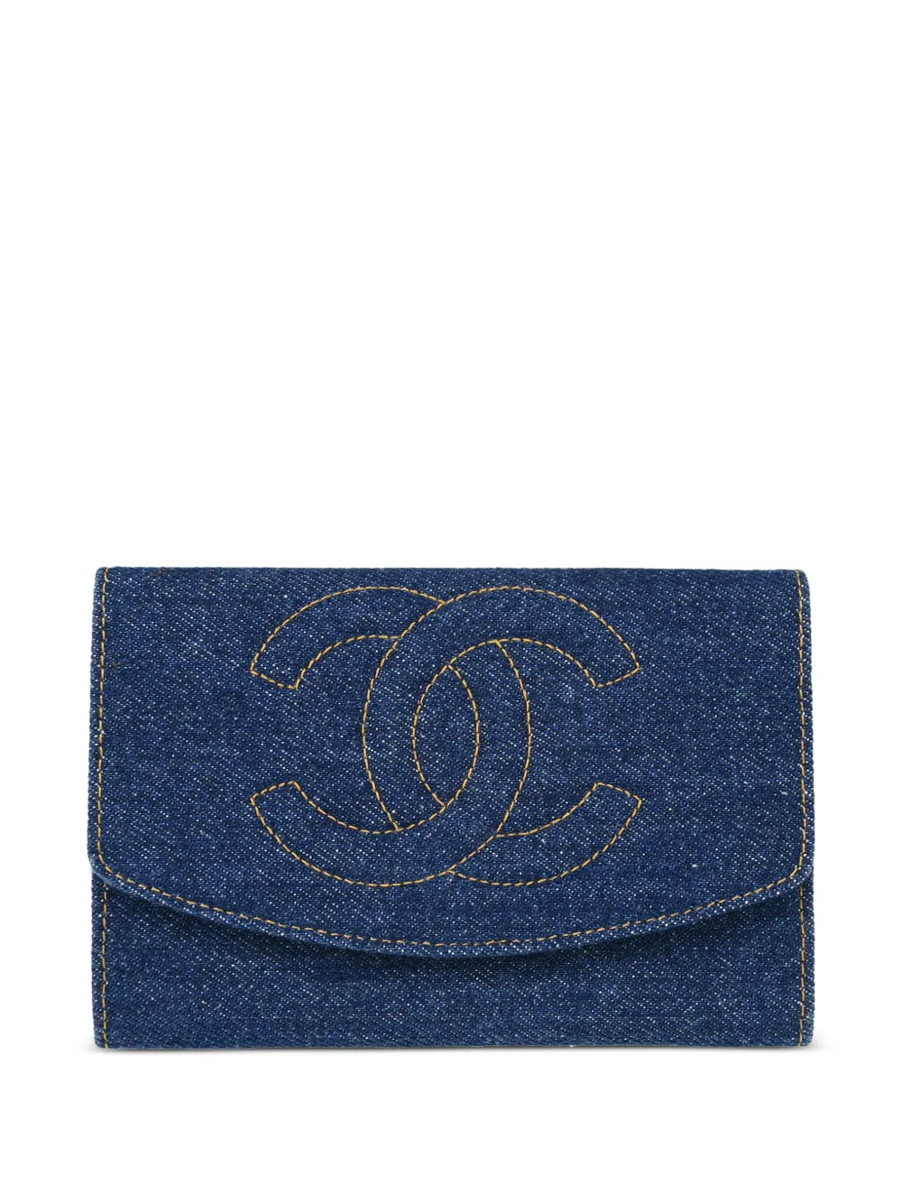 CHANEL Pre-Owned 1997 デニムウォレット - ブルー CHANEL Pre-Owned 1997 デニムウォレット - ブルー