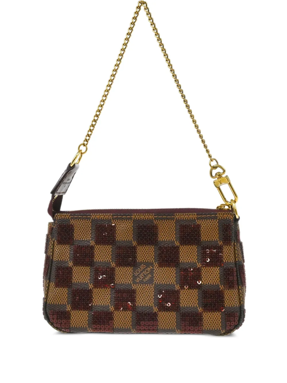 Louis Vuitton Pre-Owned 2013 ダミエ ピエ ミニ ポシェット アクセソワール ハンドバッグ - ブラウン Louis Vuitton Pre-Owned 2013 ダミエ ピエ ミニ ポシェット アクセソワール ハンドバッグ - ブラウン