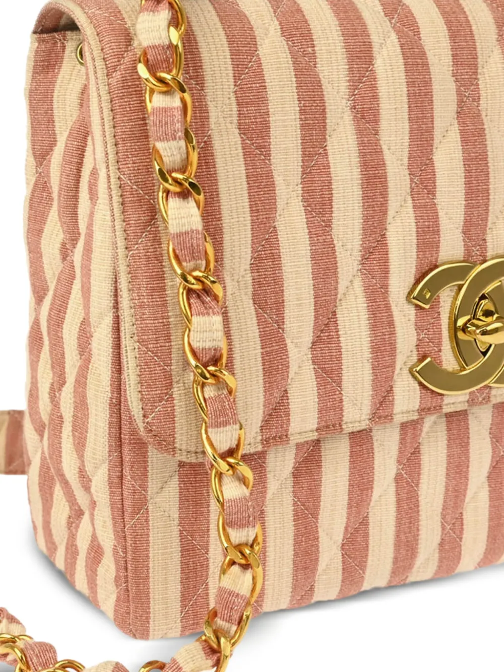 Pre-owned Chanel 1995 Straight Flap Shoulder Bag In 红色