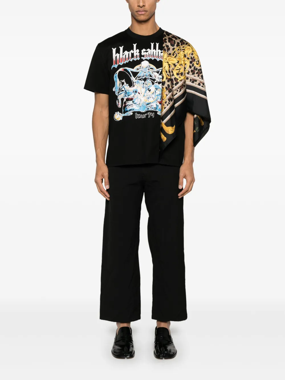 Junya Watanabe MAN T-shirt met grafische print - Zwart
