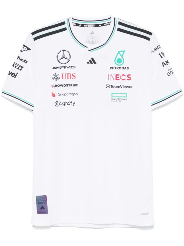 売れ筋商品|||アディダス Tシャツ レディース トップス MERCEDES - AMG PETRONAS FORMULA ONE TEAM - Polo shirt - white   black adidas MERCEDES - AMG PETRONAS FORMULA ONE TEAM POLO - White