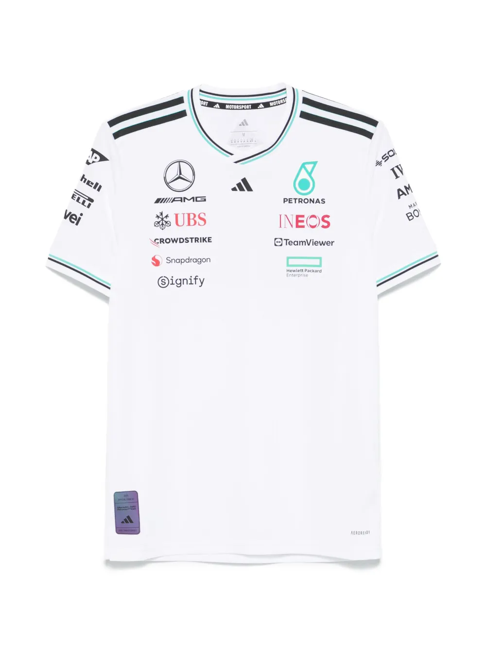 adidas T-shirt Pilot Mercedes-AMG Petronas Formula One Team - Bianco