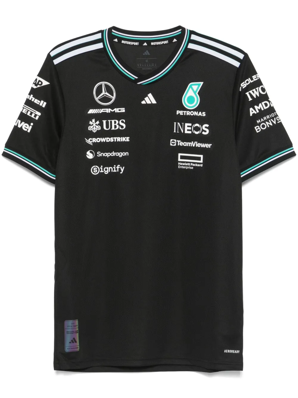 Adidas Pilot Mercedes-AMG Petronas Formula One Team T-shirt Zwart