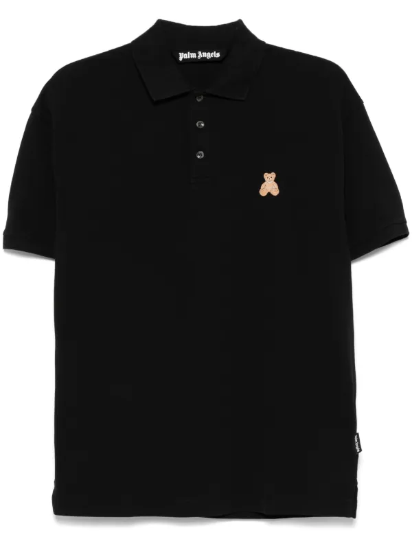 Tシャツ・カットソー Palm Angels MINI BEAR IN MIND POLO SS Bear in Mind T-shirt in BLACK - BROWN for Men | Palm Angels®