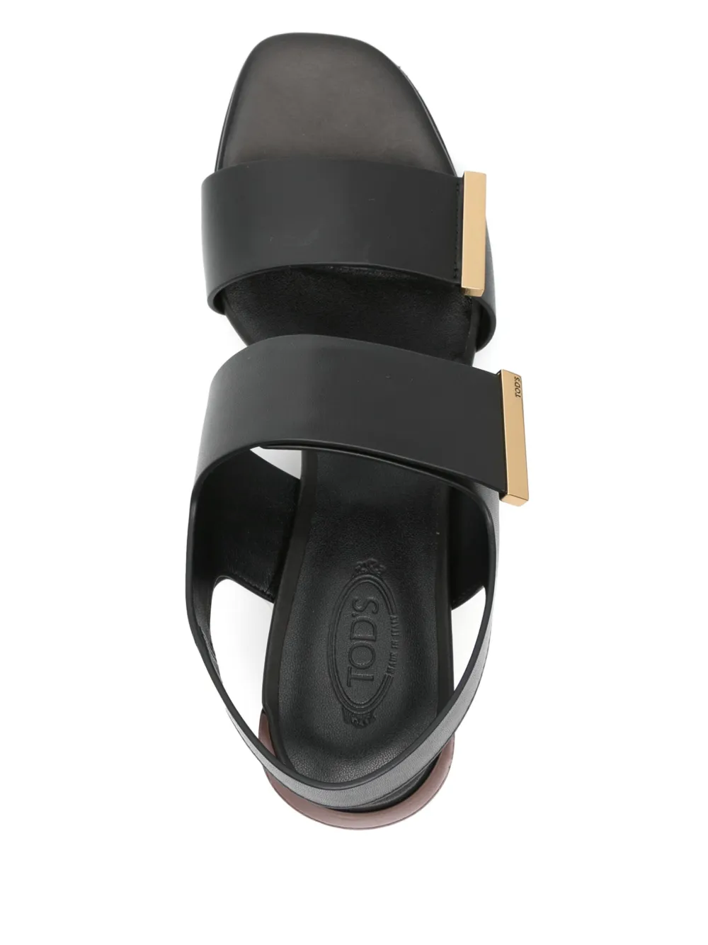 Tod's 55mm leather sandals B999 BLACK