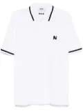 MSGM logo-embroidered polo shirt - White