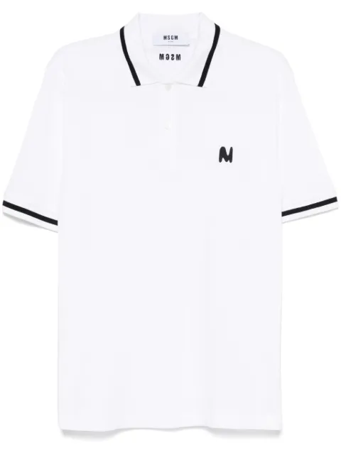 MSGM playera tipo polo con logo bordado