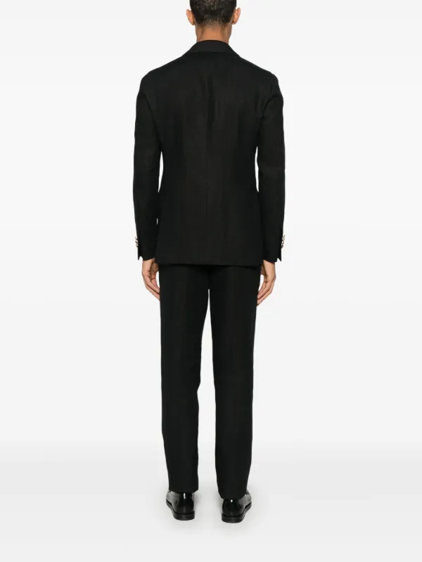 セットアップ Lardini Black Double-Breasted Suit 28569388_57982022_600.jpg