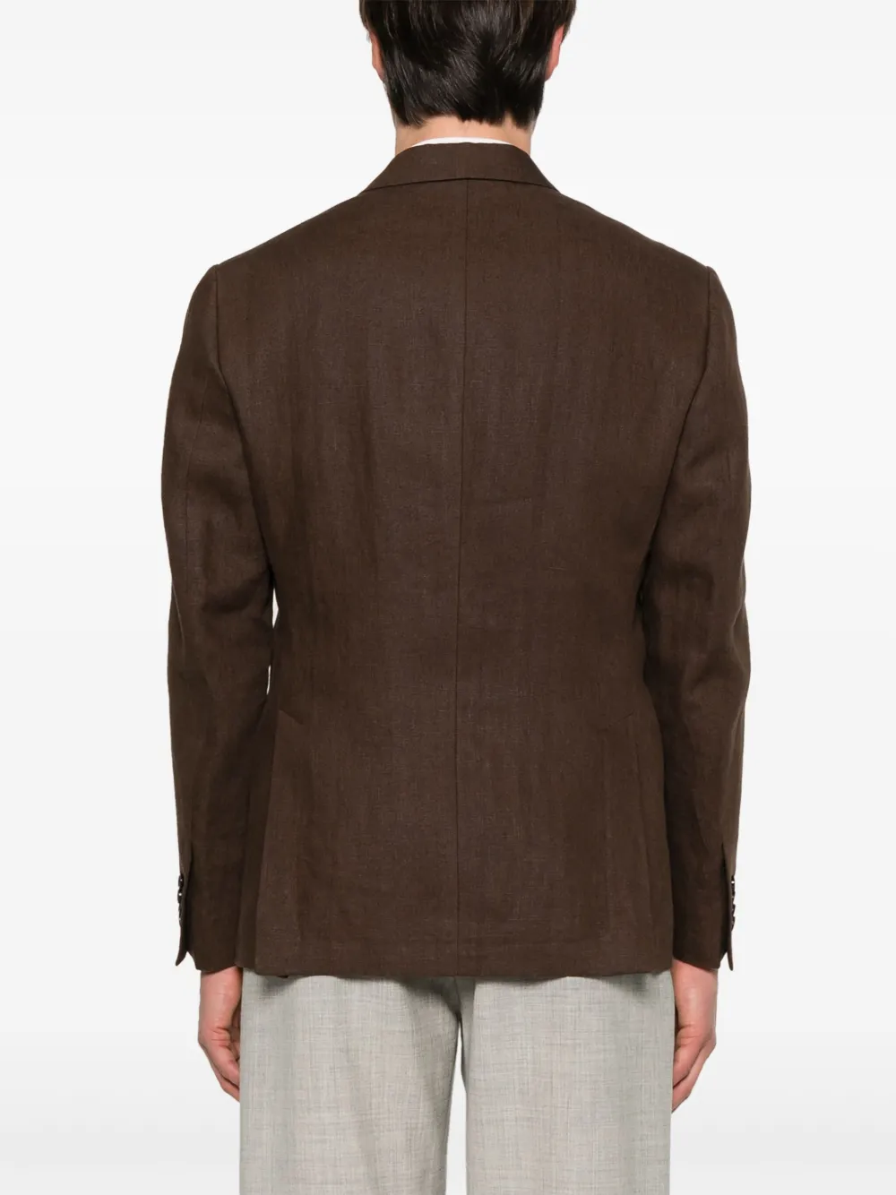 Lardini Linnen blazer Bruin