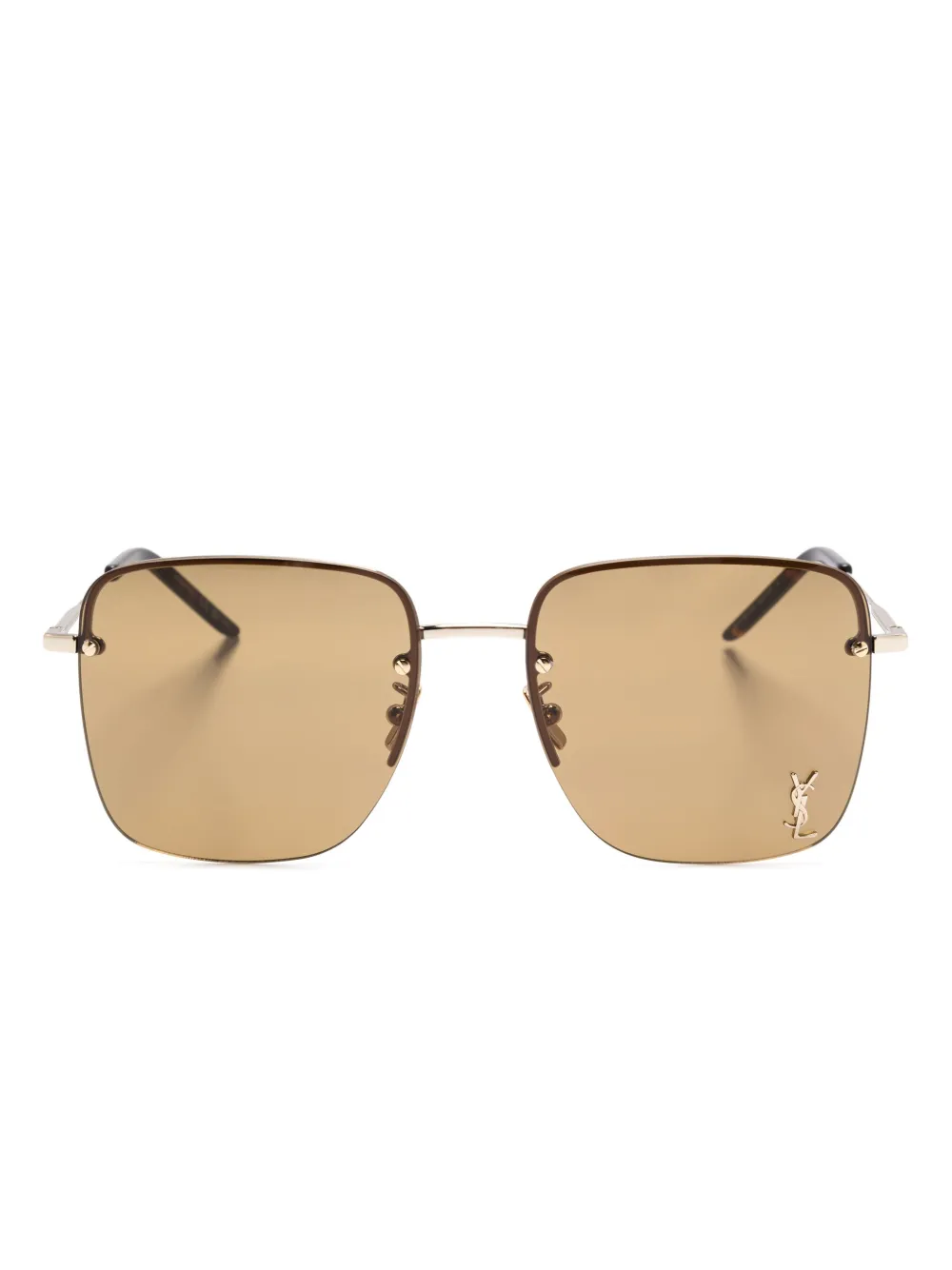 Saint Laurent Eyewear square-frame sunglasses | Gold | Image 1