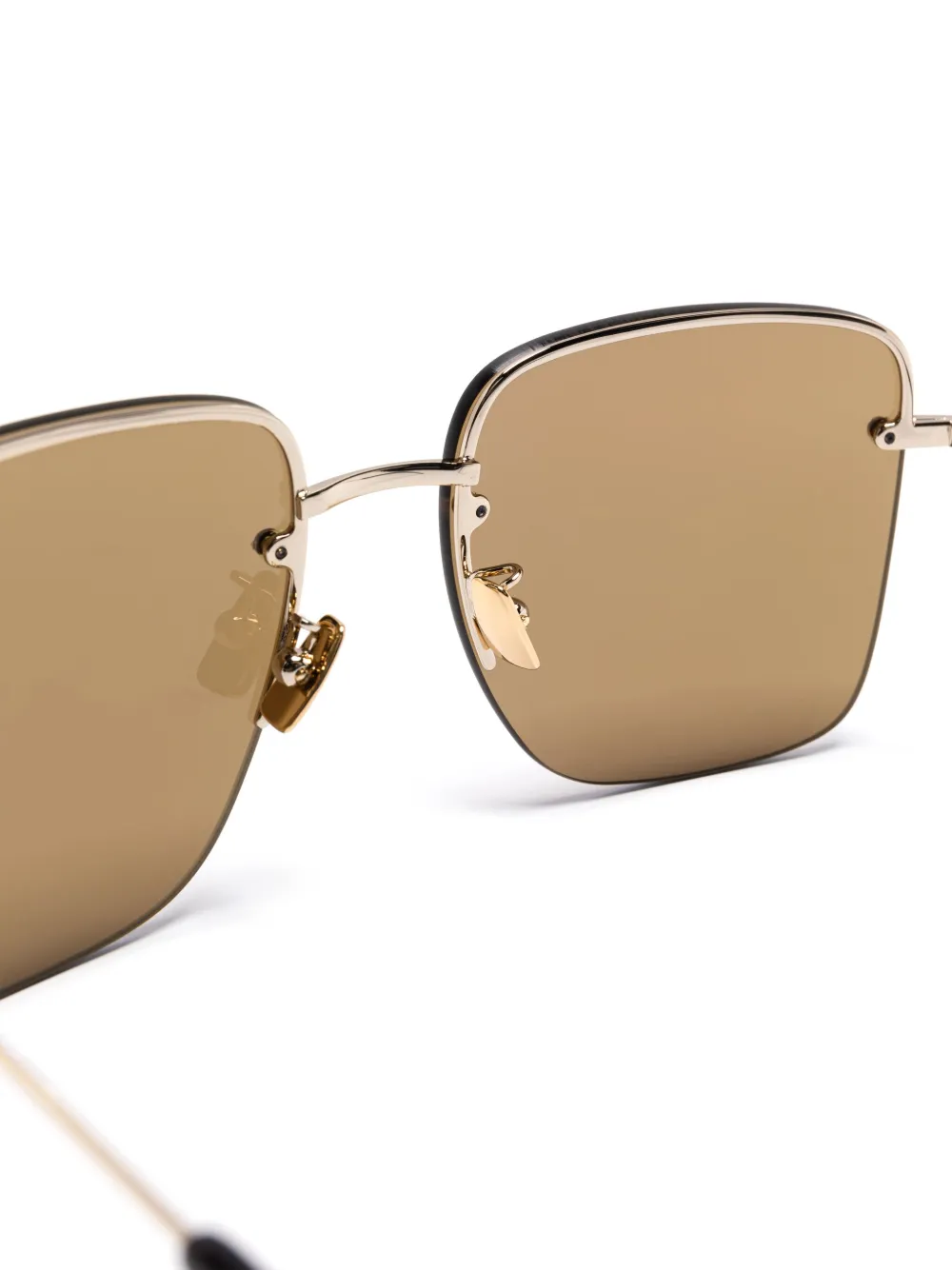 Saint Laurent Eyewear Zonnebril met vierkant montuur Goud