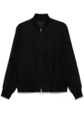 Lardini linen bomber jacket - Black