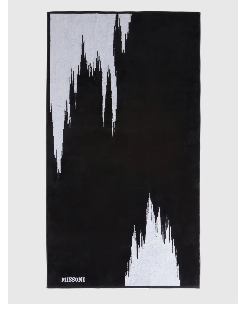 Missoni Skunk Towel (180cm X 100cm) In 601 Black/white