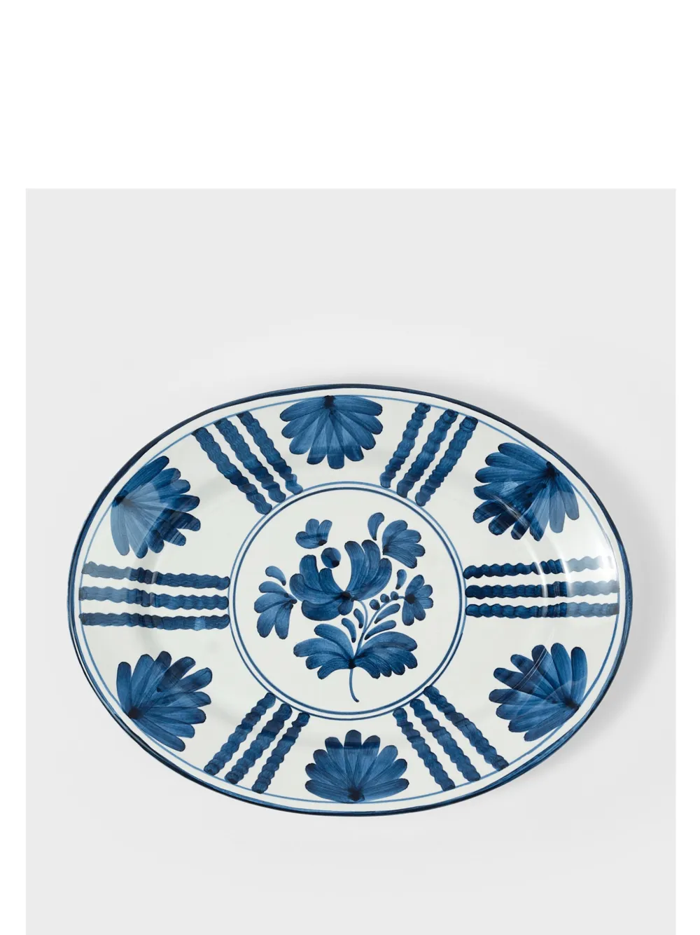 Cabana Blossom oval serving plate - Blauw