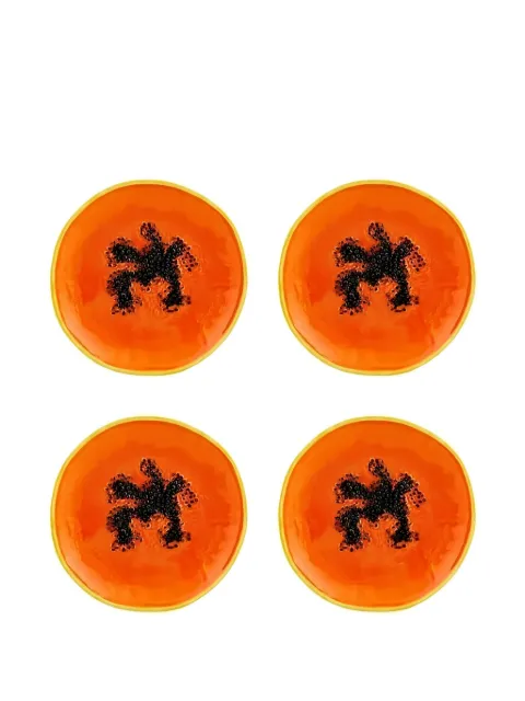 Bordallo Pinheiro Papaya dessert plate set