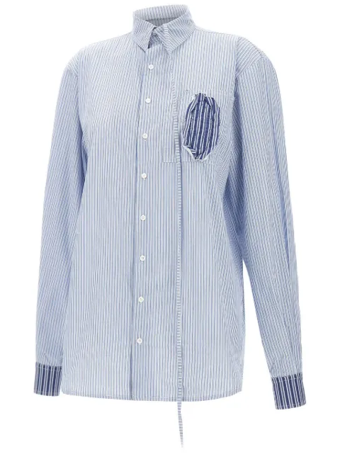 Ottolinger patch-detail striped shirt