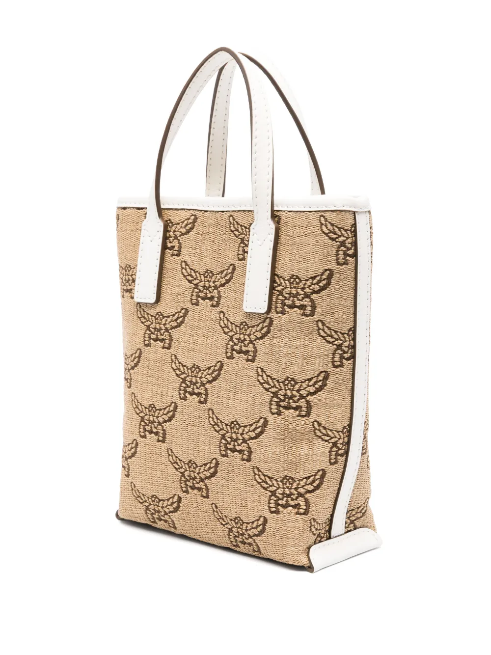 MCM Shopper met geborduurd logo Beige