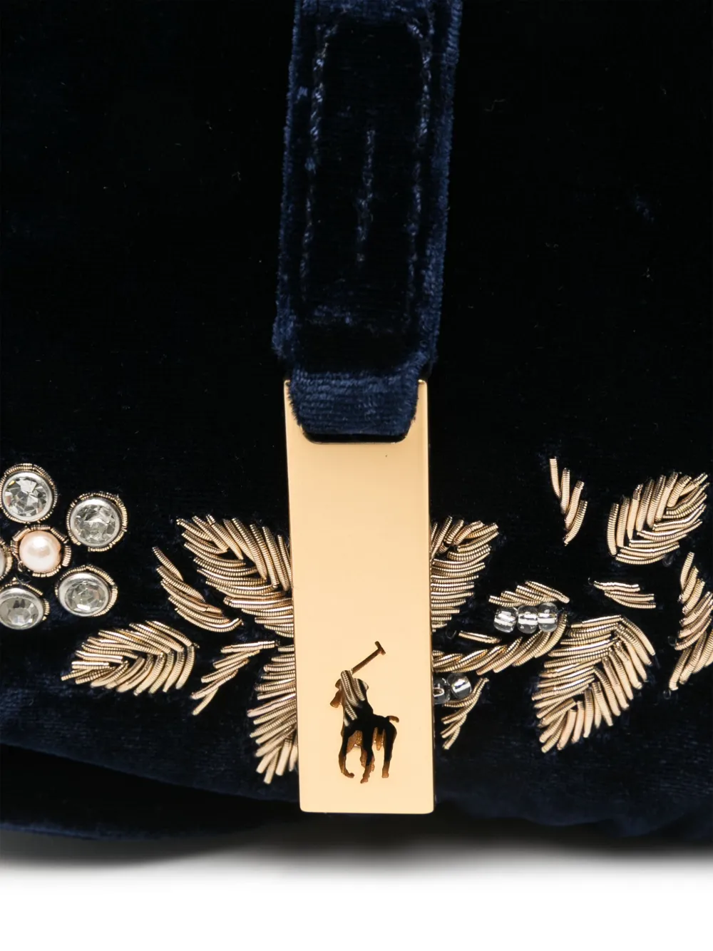 Polo Ralph Lauren Fluwelen schoudertas Blauw