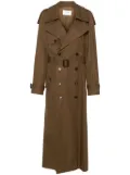 Saint Laurent cotton twill trench coat - Brown