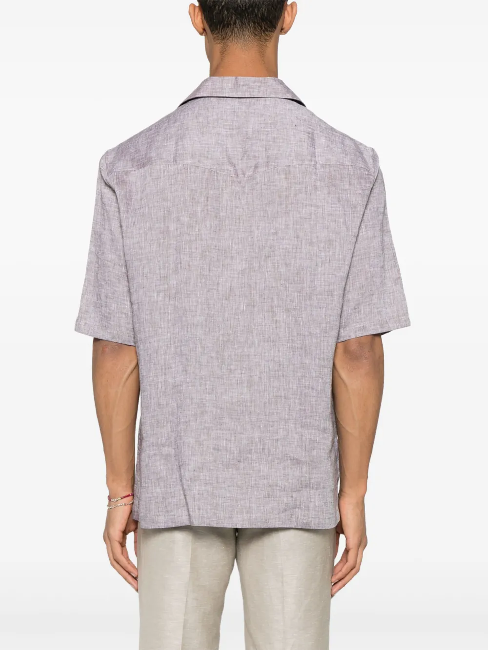 Brunello Cucinelli Linnen overhemd Bruin