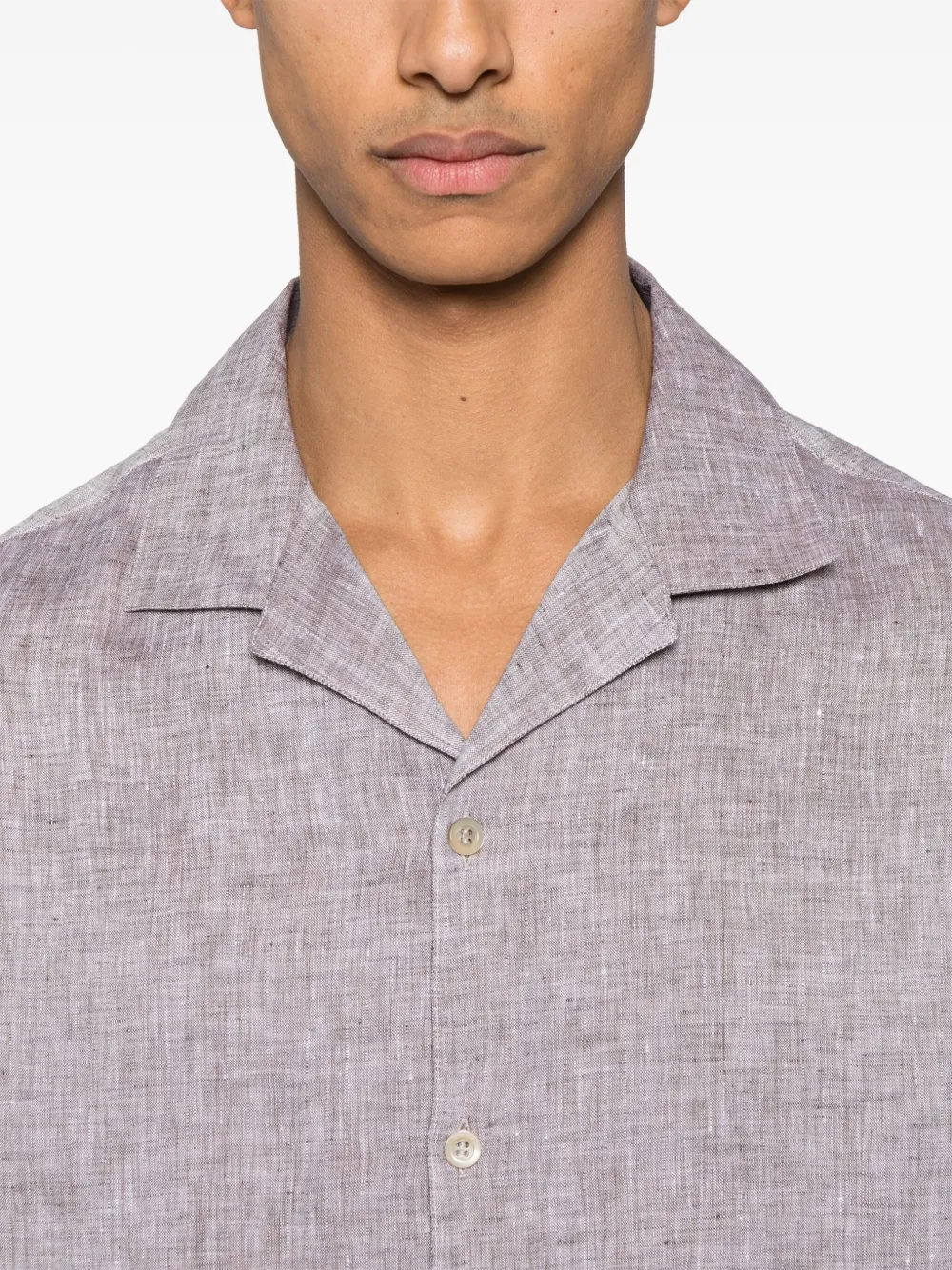 Brunello Cucinelli Linnen overhemd Bruin