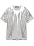 Junya Watanabe metallic-finish T-shirt - Silver