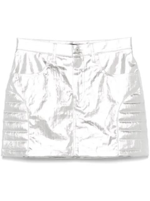 Junya Watanabe metallic-finish mini skirt