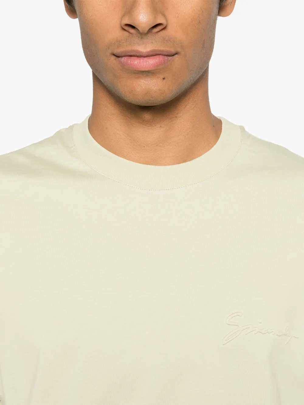 Givenchy T-shirt met logo-reliëf Groen