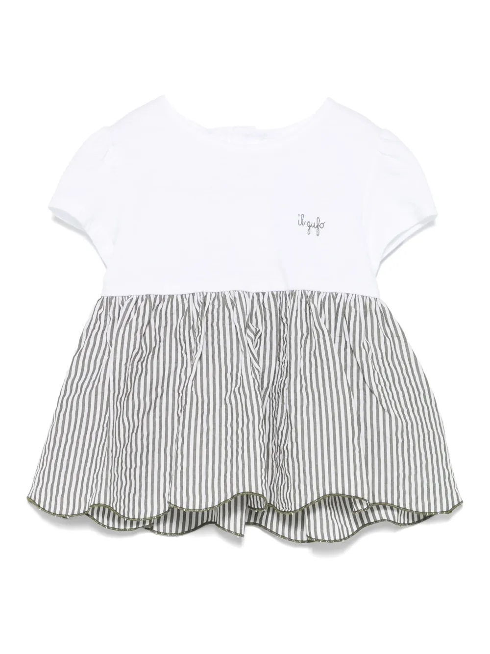 Il Gufo Gestreepte shorts set Groen