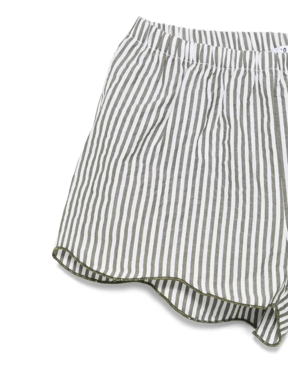 Il Gufo Gestreepte shorts set Groen