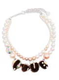 YVMIN bear-motif necklace - Pink