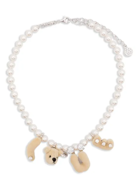 YVMIN bear-motif necklace