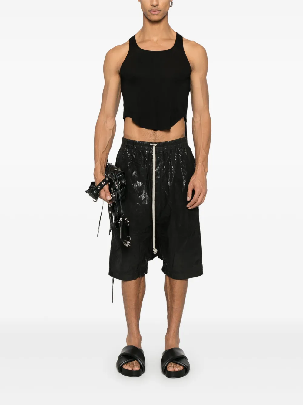 Rick Owens DRKSHDW Cropped tanktop - Zwart