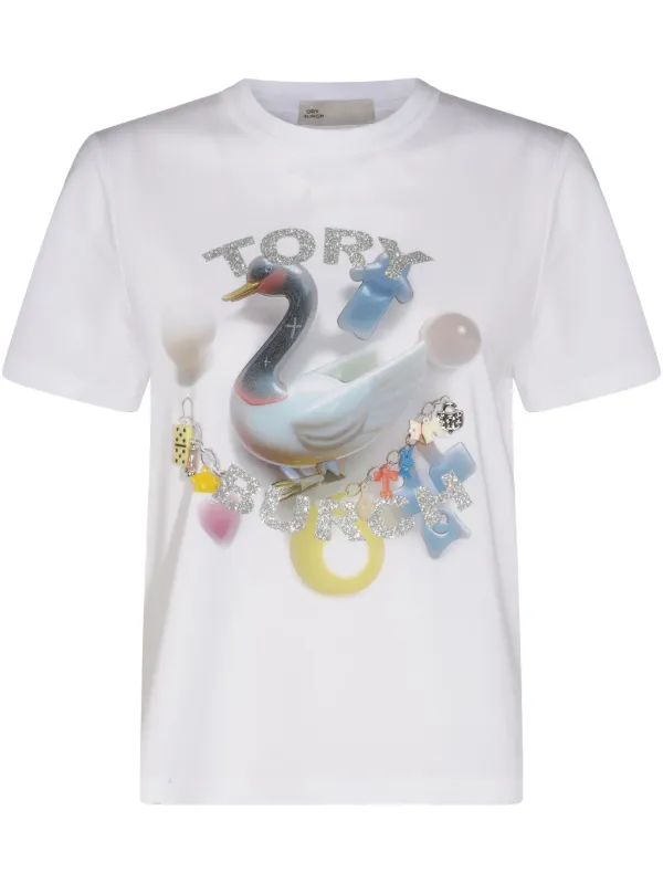 Tory Burch Logo-print T-shirt in White