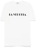 MSGM slogan-embroidered T-shirt - Neutrals