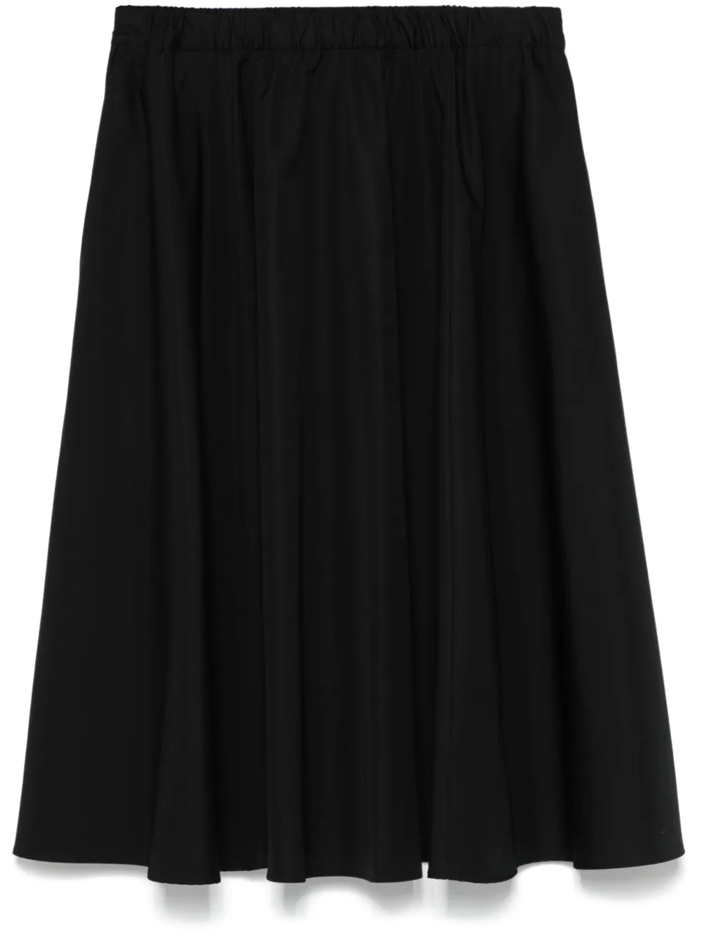 pleated poplin skirt