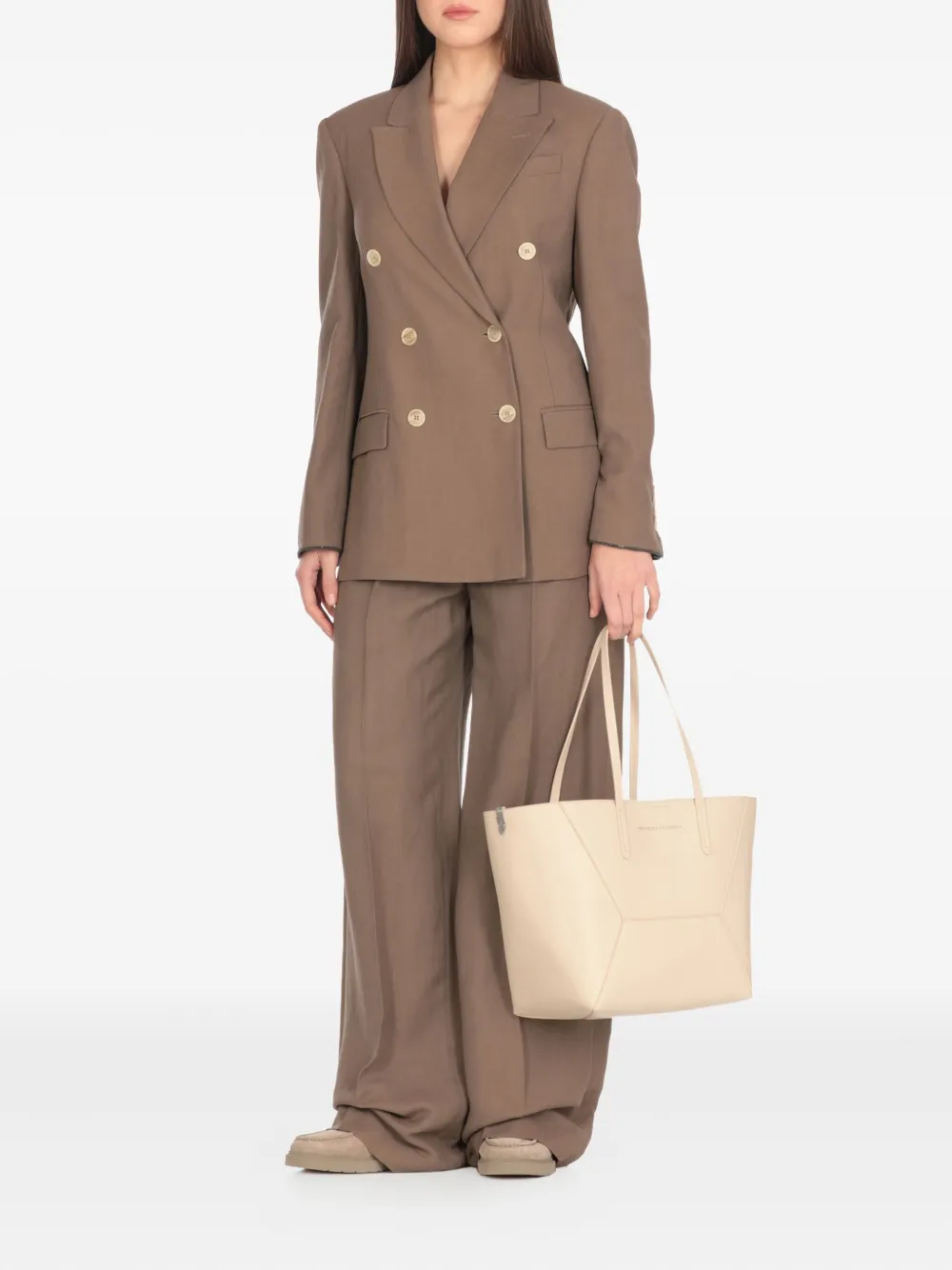 Brunello Cucinelli High waist broek Bruin