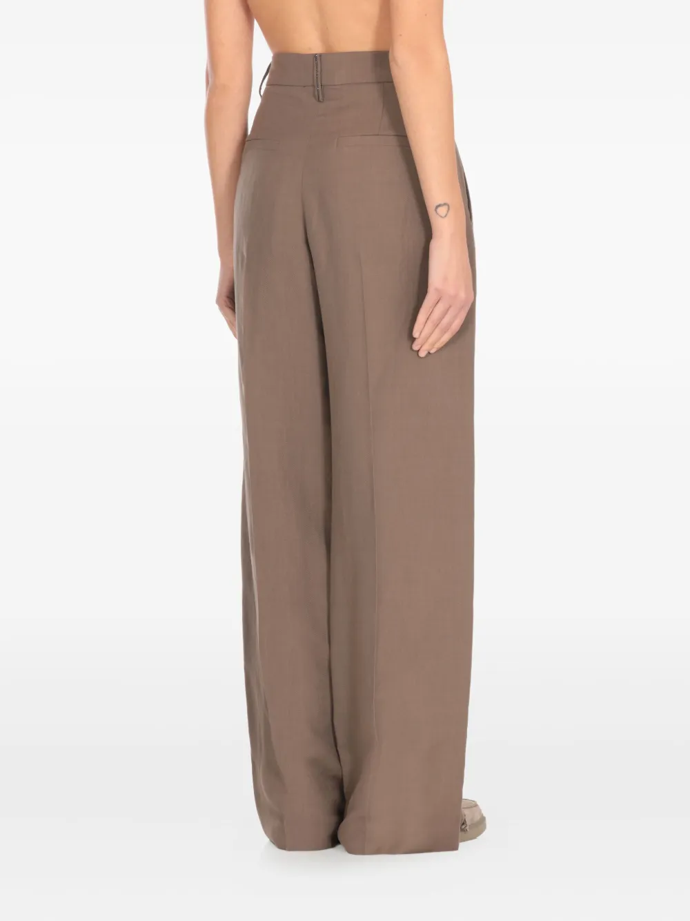 Brunello Cucinelli High waist broek Bruin